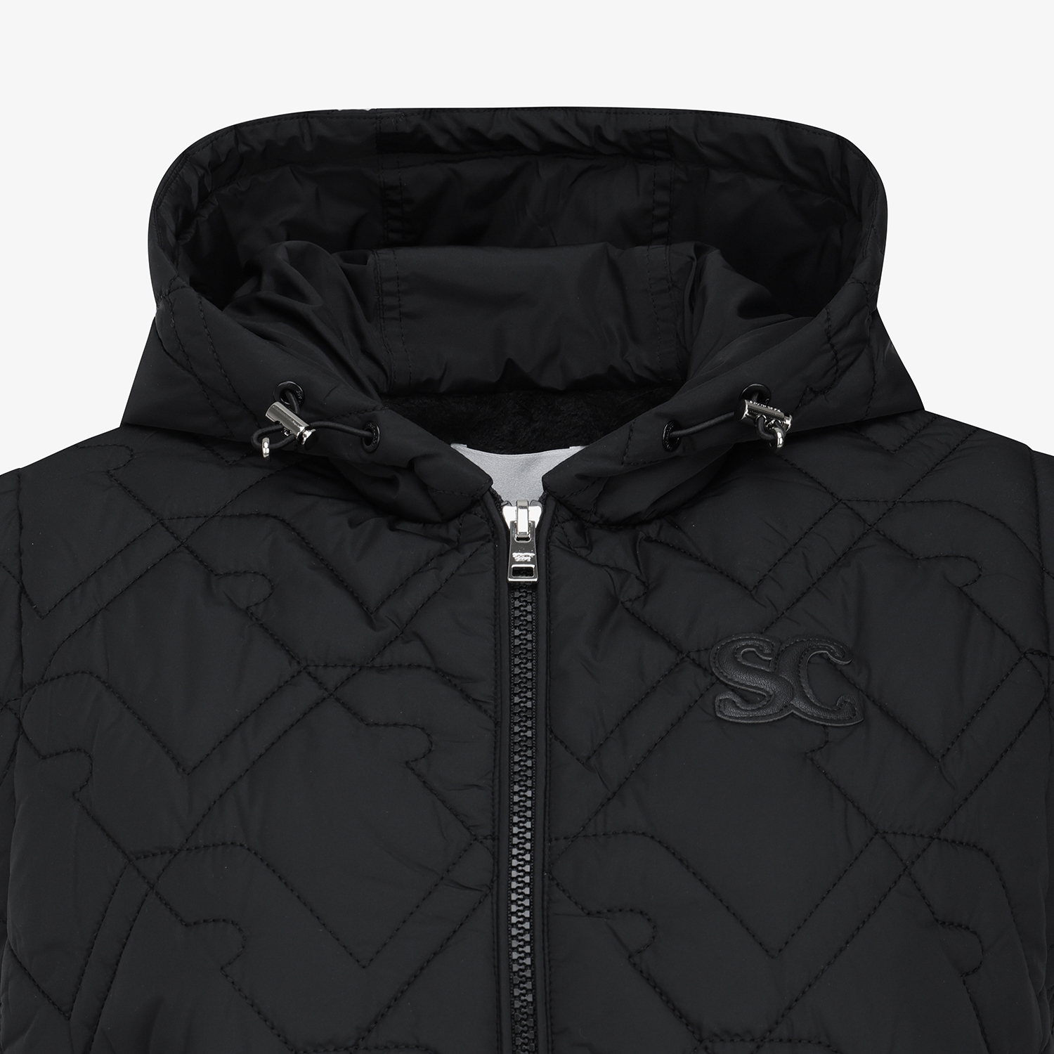 Áo vest golf nữ phom ôm có mũ màu đen — ảnh 4