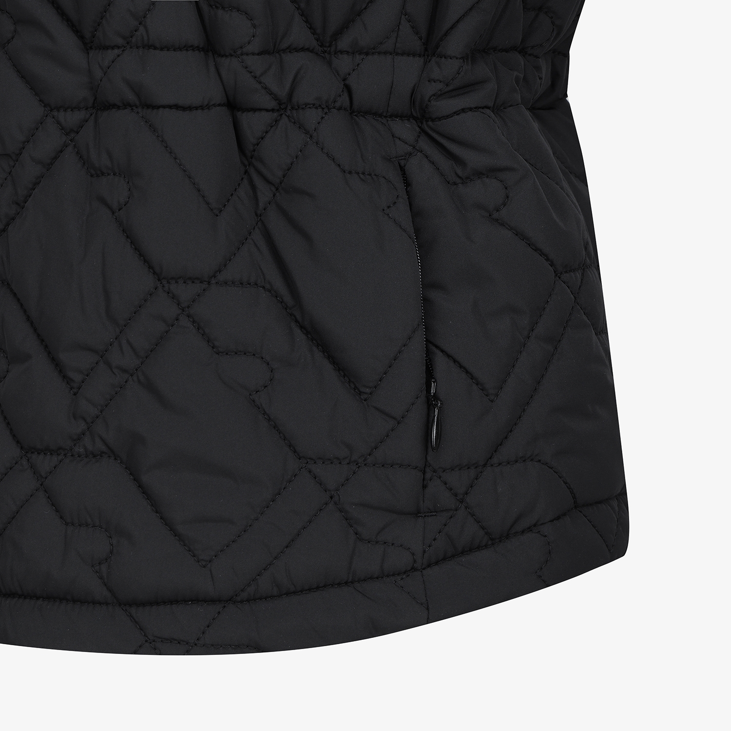 Áo vest golf nữ phom ôm có mũ màu đen — ảnh 5