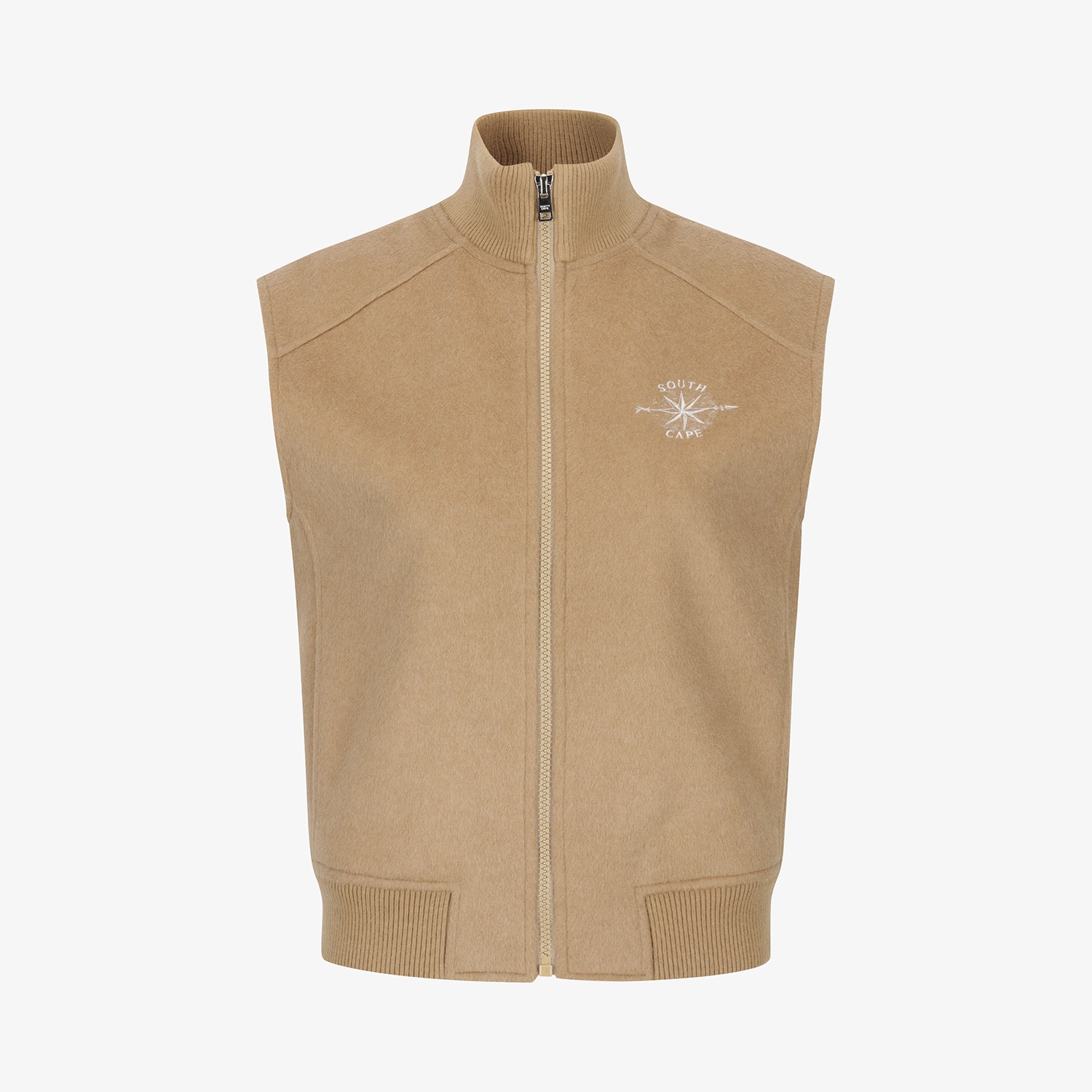 Áo vest golf nữ cổ cao màu nâu — ảnh 2