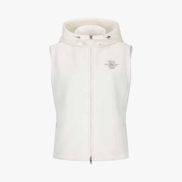 áo vest golf nữ không tay có mũ màu ngà Southcape