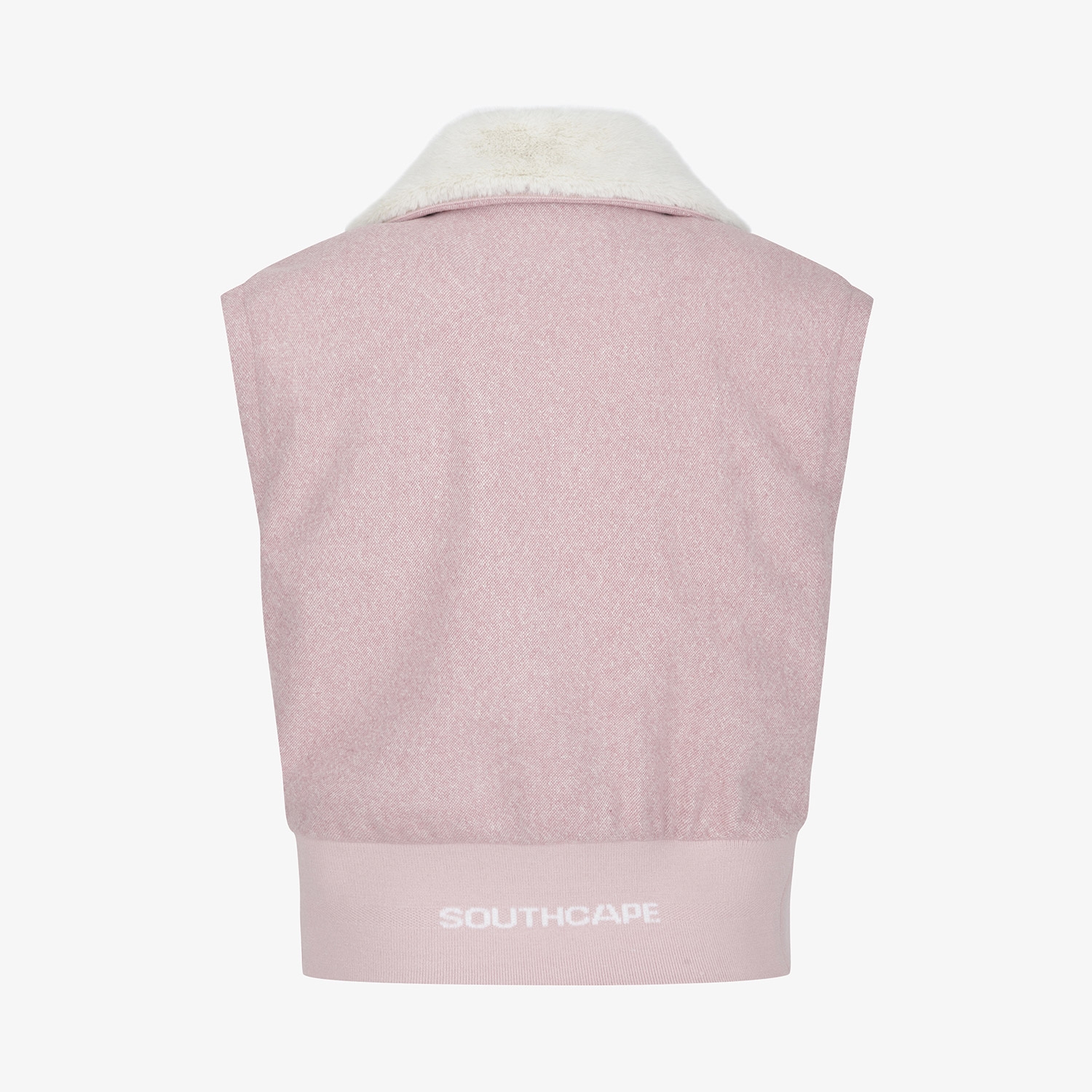 Áo vest golf nữ cổ lông màu hồng — ảnh 3