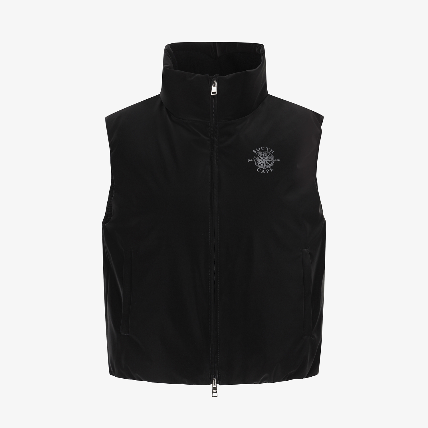 Áo vest golf nữ cổ cao màu đen — ảnh 2