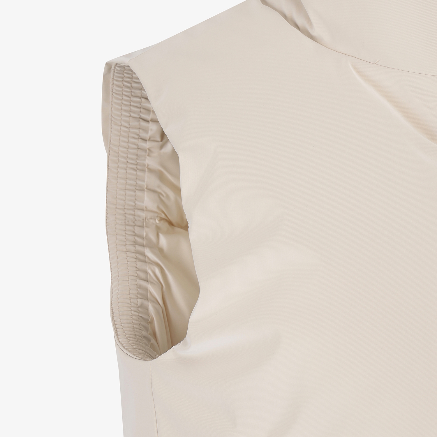 Áo vest golf nữ cổ cao không tay màu be nhạt — ảnh 5