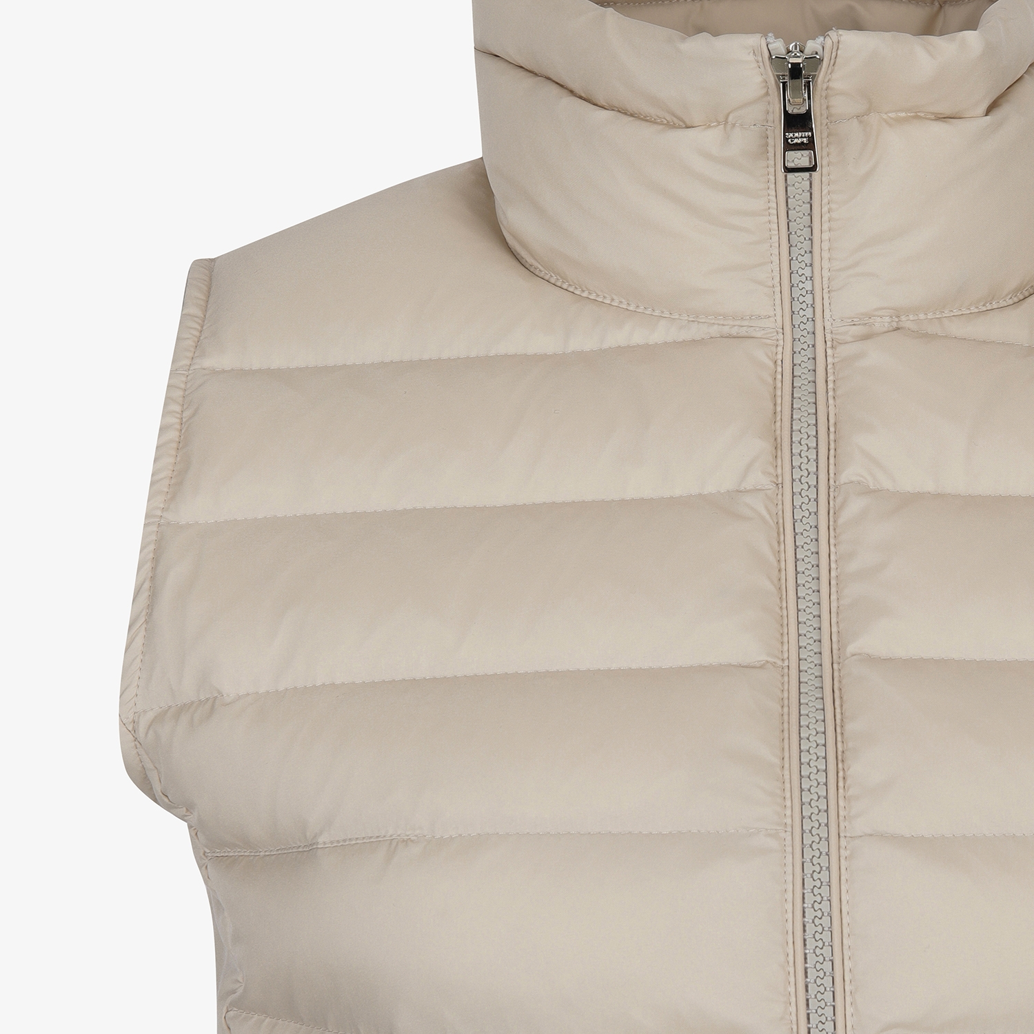Áo vest golf nữ dáng phao cổ cao màu be nhạt — ảnh 5