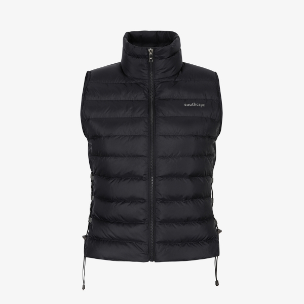 Áo vest golf nữ phom ôm màu xanh navy đậm cổ đứng không tay Southcape