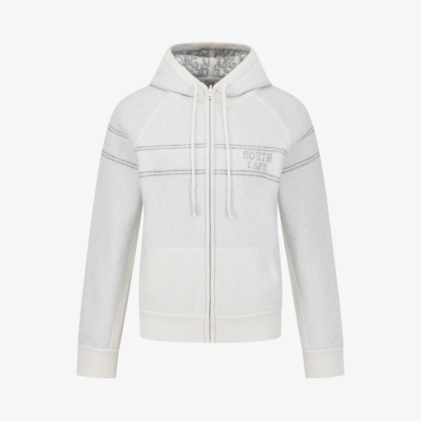Áo khoác golf nữ Southcape màu ngà có mũ dây rút kiểu jumper