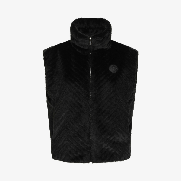 Áo vest golf nữ Southcape màu đen dáng suông cổ trụ không tay
