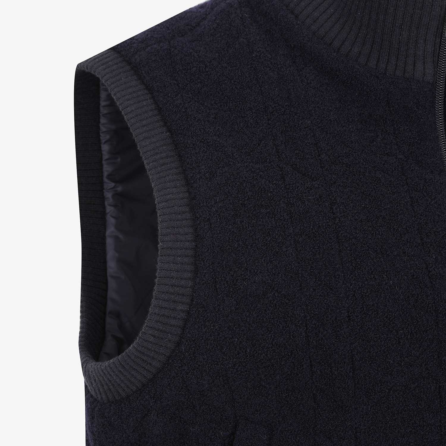 Áo vest golf nữ cổ đứng khóa kéo màu xanh navy — ảnh 5