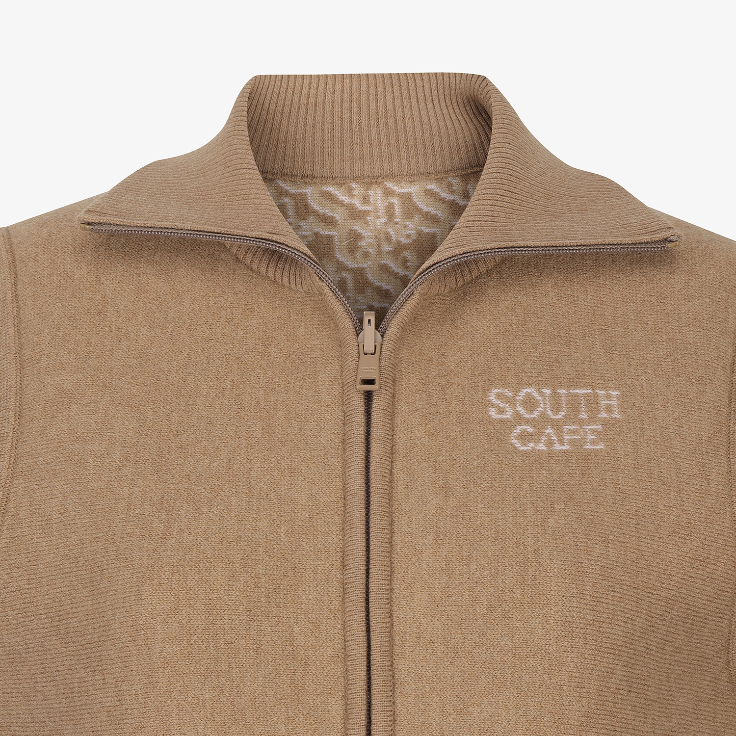 Áo vest golf nữ dáng suông cổ đứng màu be — ảnh 6