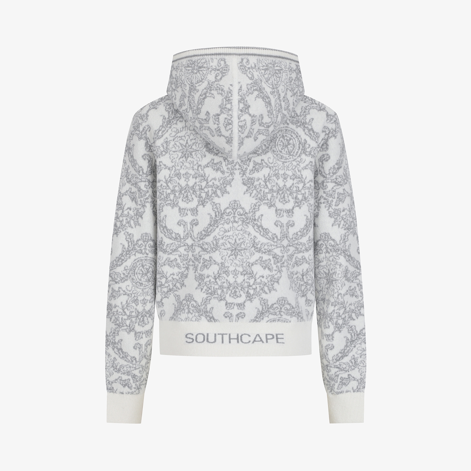 Áo khoác jumper nữ họa tiết hoa văn màu ngà — ảnh 3