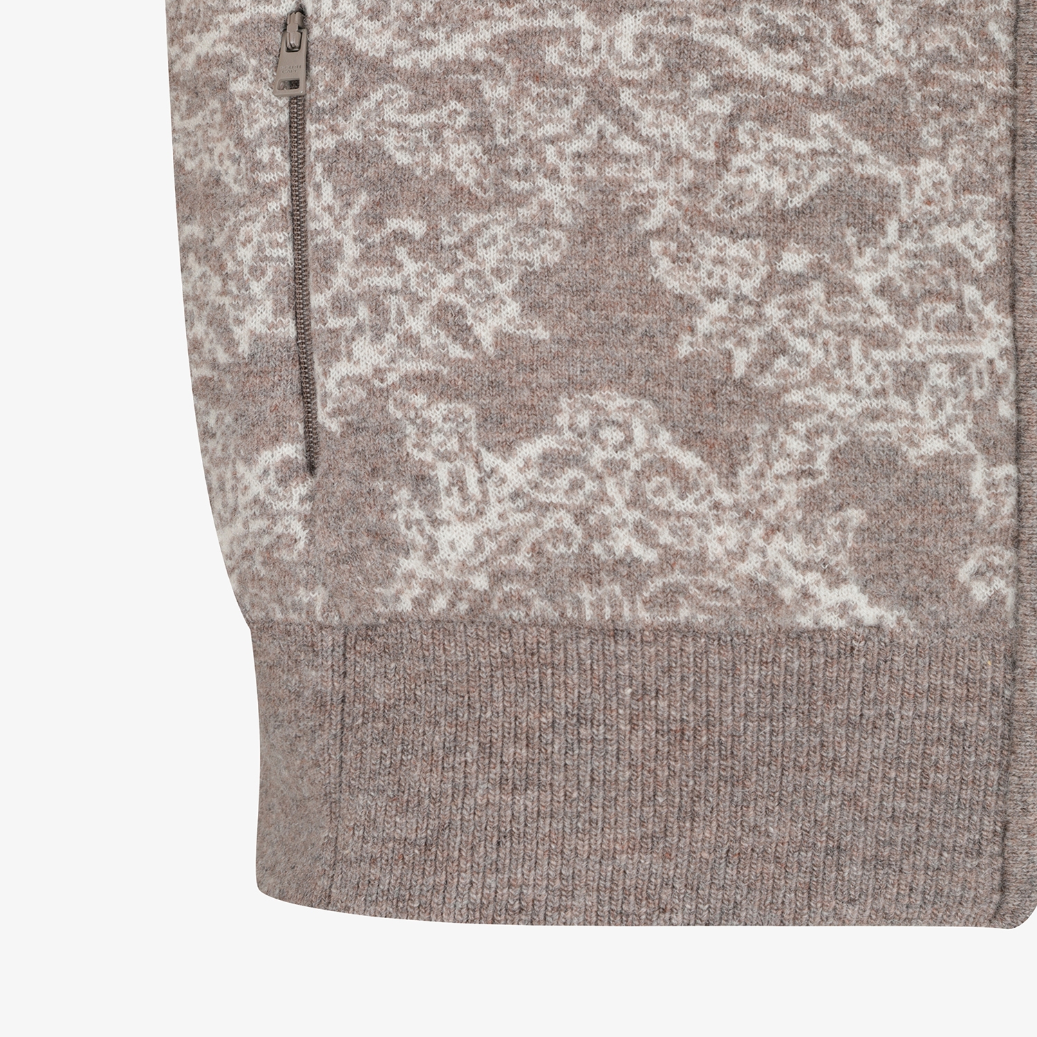 Áo khoác golf nữ họa tiết baroque màu be — ảnh 6