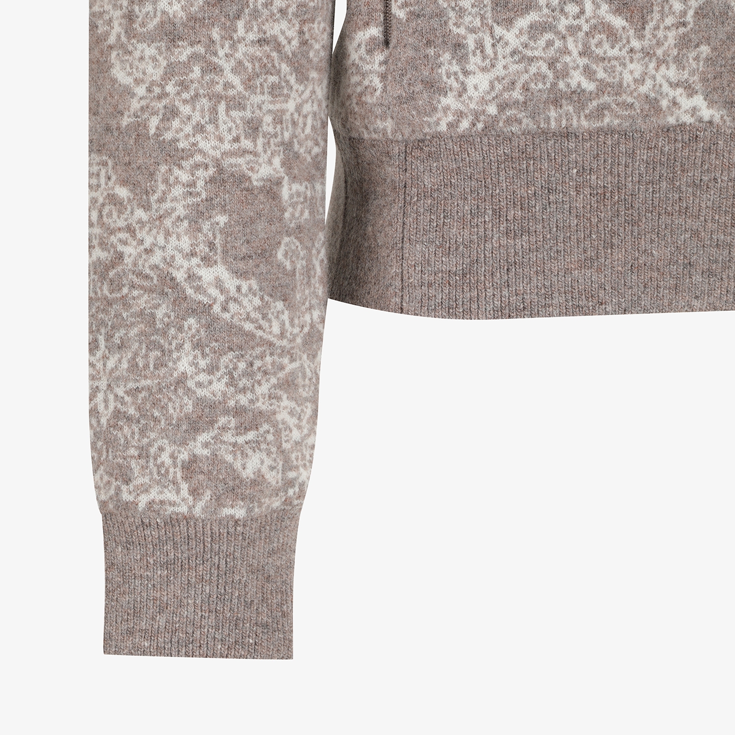 Áo khoác golf nữ họa tiết baroque màu be — ảnh 5