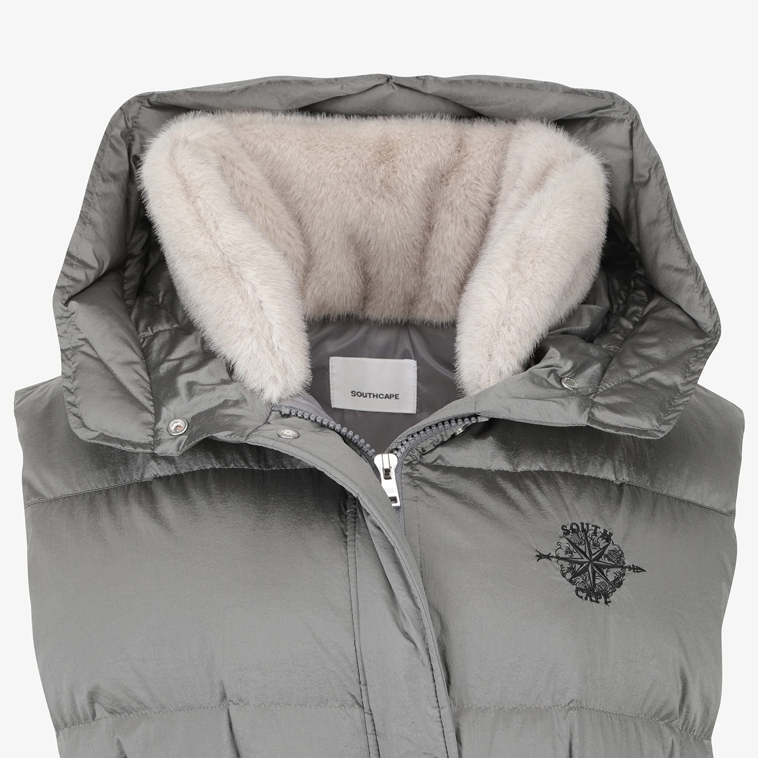 Áo vest golf nữ dáng dài không tay màu xám — ảnh 4