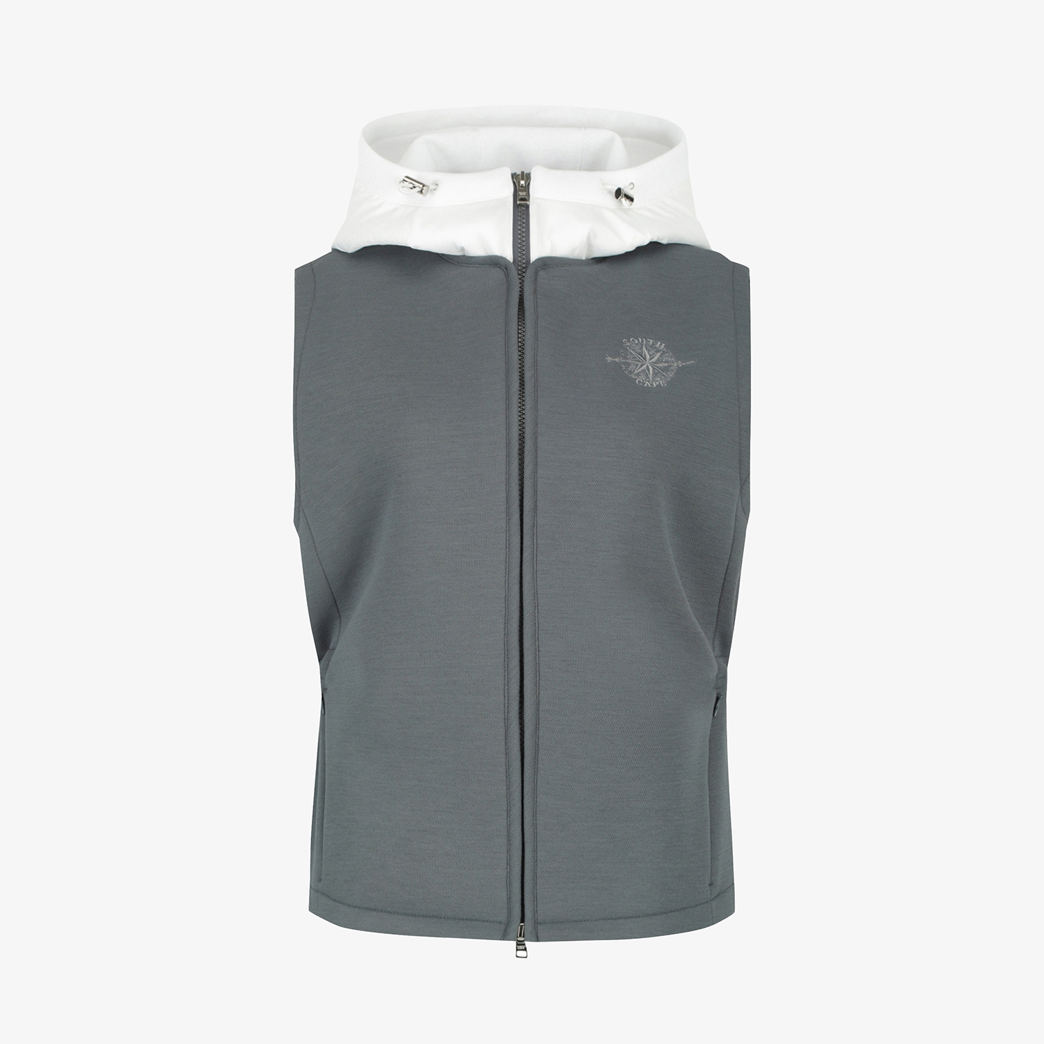 Áo vest golf nữ cổ tròn không tay màu xám đậm — ảnh 2
