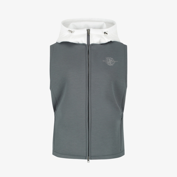 Áo vest golf nữ không tay màu xám đậm cổ tròn thương hiệu Southcape