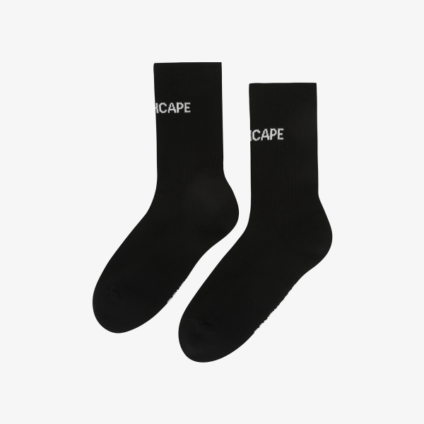 Tất golf nữ cổ cao màu đen có logo trắng Southcape