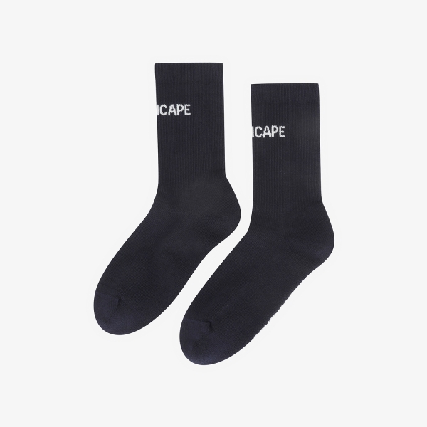 Tất golf nữ cao cổ màu xanh navy có logo Southcape màu trắng