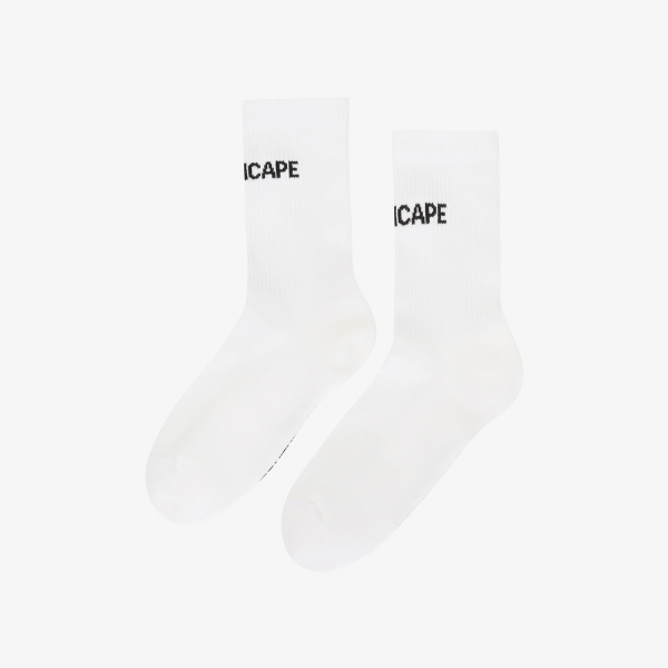 Tất golf nữ dáng cao màu trắng có logo Southcape màu đen