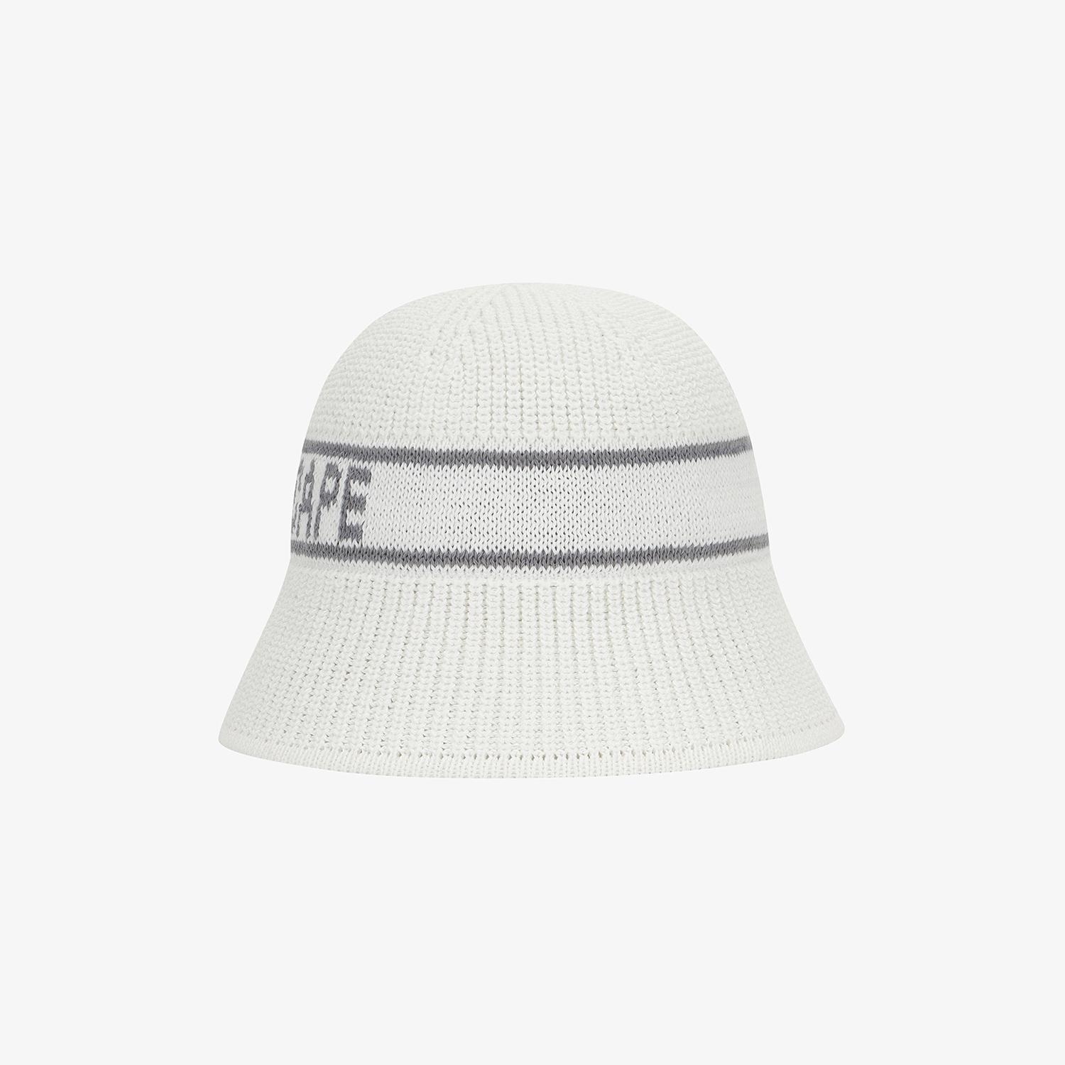 Mũ bucket knit nữ màu trắng chữ Southcape — ảnh 4