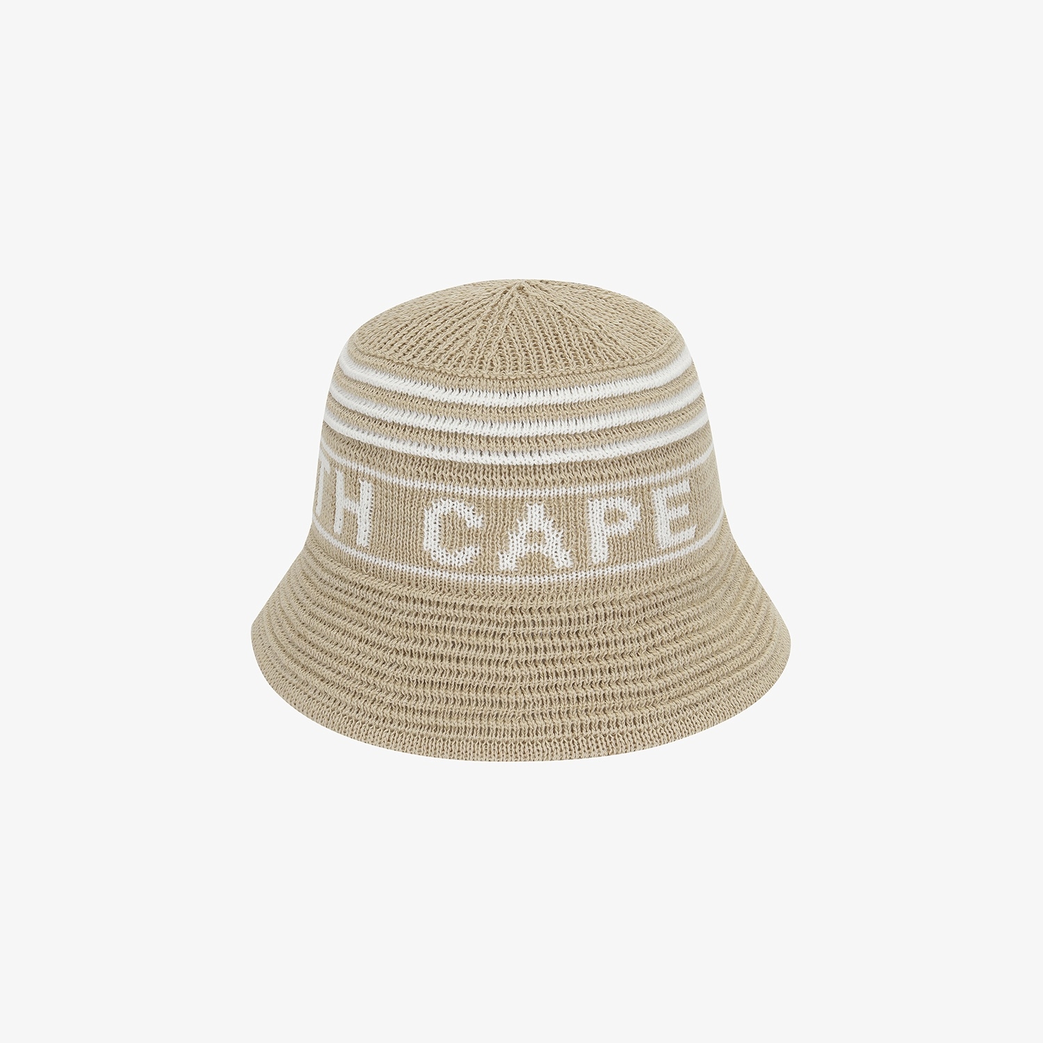 Mũ bucket len sọc chữ Southcape màu be — ảnh 3