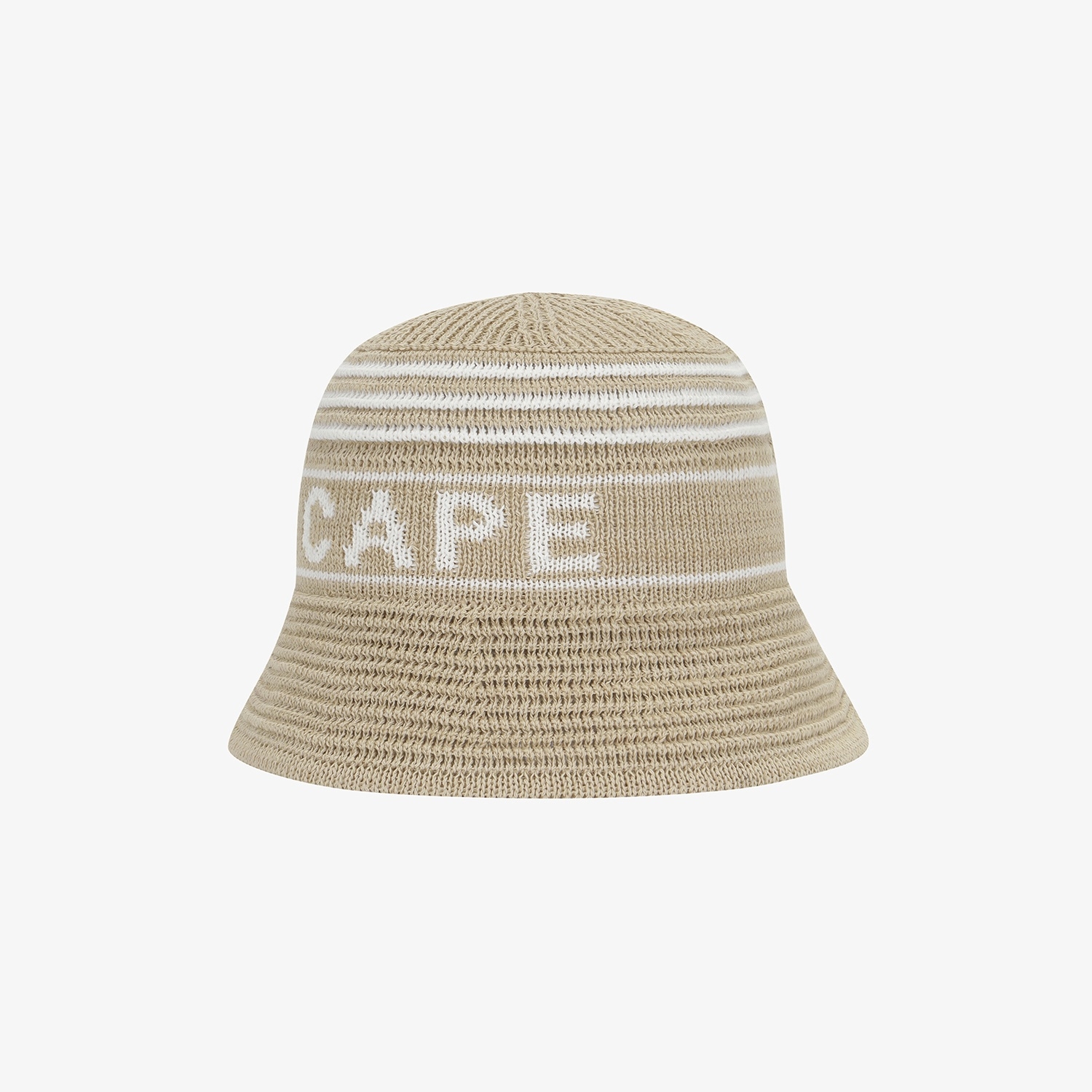 Mũ bucket len sọc chữ Southcape màu be — ảnh 4
