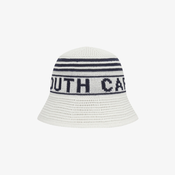 Mũ bucket len sọc chữ Southcape màu ngà