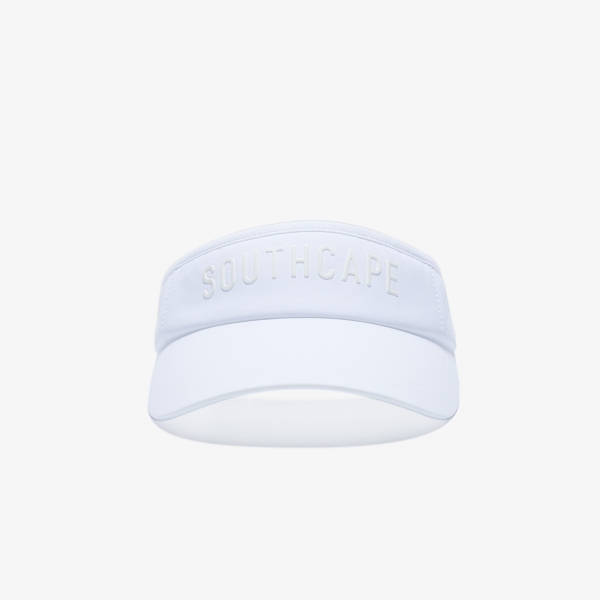 Mũ golf nữ màu trắng chữ nổi Southcape thiết kế visor