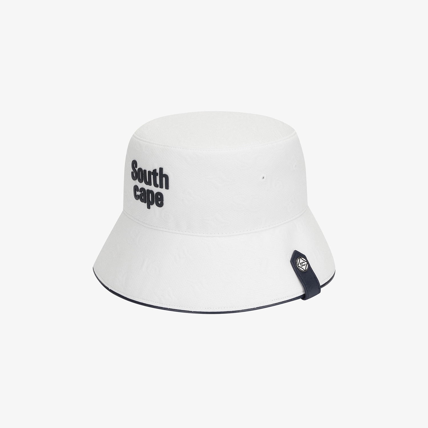 Mũ golf nữ dáng bucket màu trắng chữ Southcape — ảnh 3