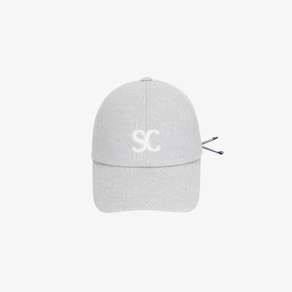 Mũ golf nữ Southcape màu xám nhạt thiết kế chữ SC thêu nổi