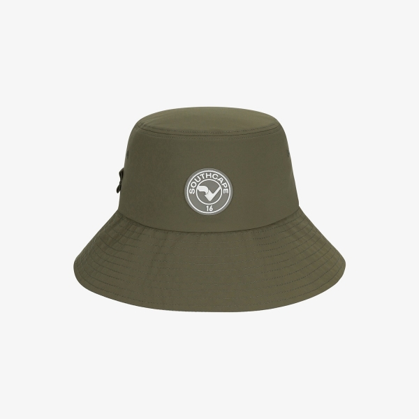 Mũ golf nữ dáng bucket màu kaki Southcape với logo tròn trắng phía trước