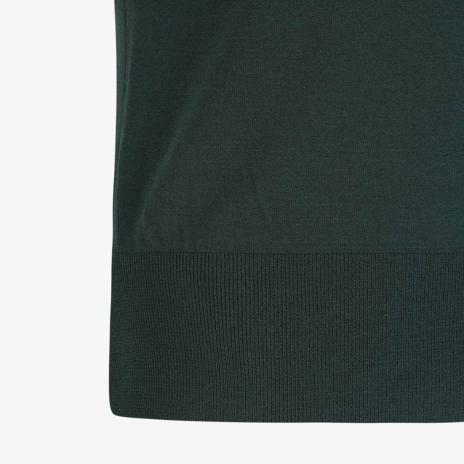 Áo knit golf nữ cổ bẻ tay ngắn màu xanh lá — ảnh 6