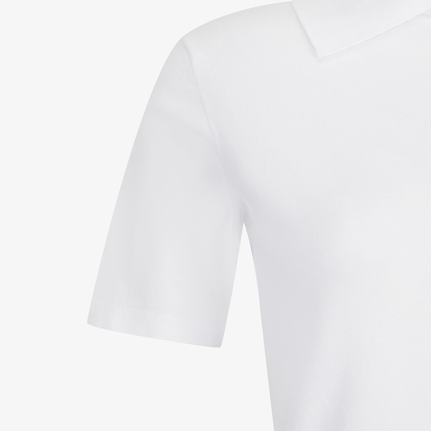 Áo knit golf nữ cổ bẻ tay ngắn màu trắng — ảnh 5