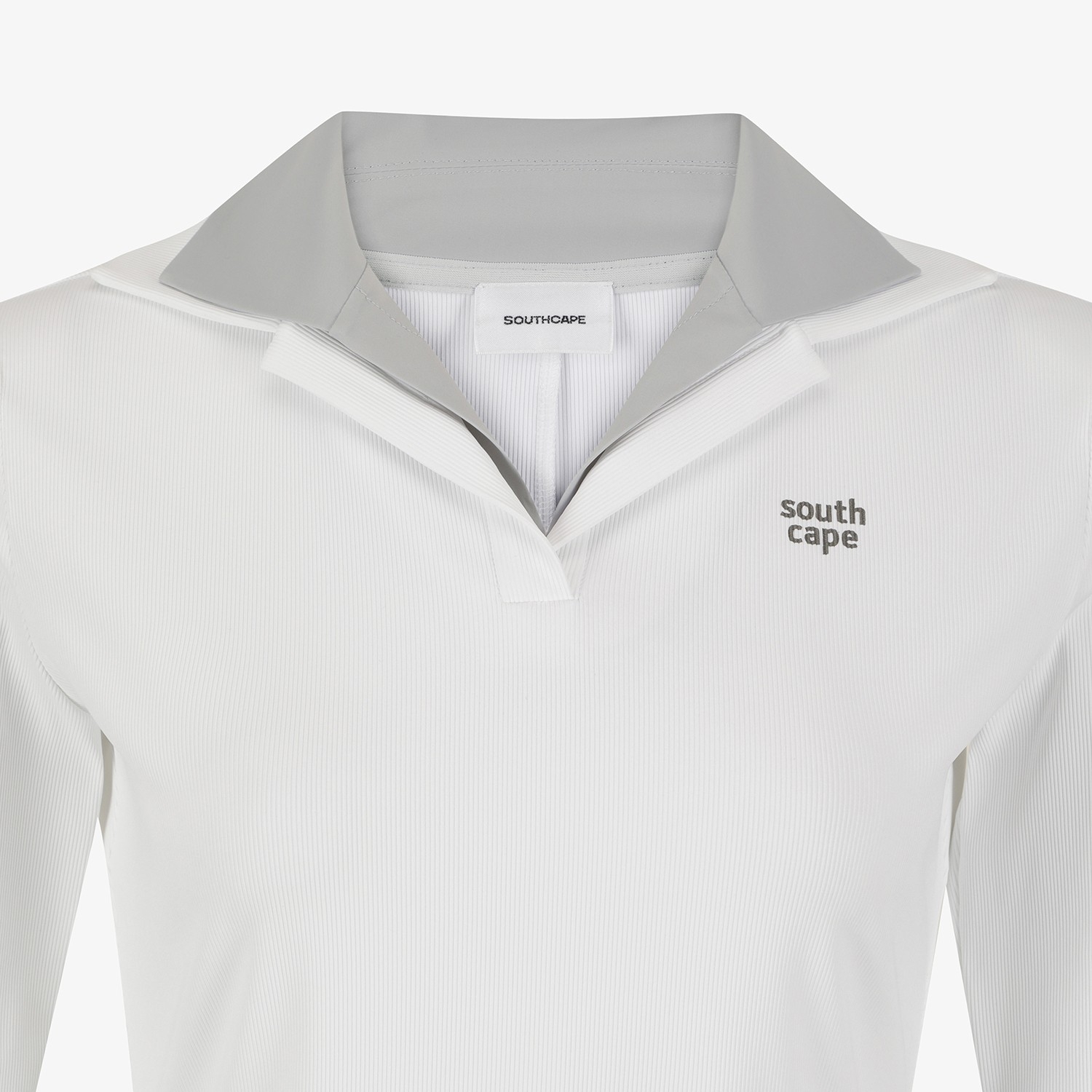 Áo golf nữ tay dài cổ bẻ màu trắng — ảnh 4