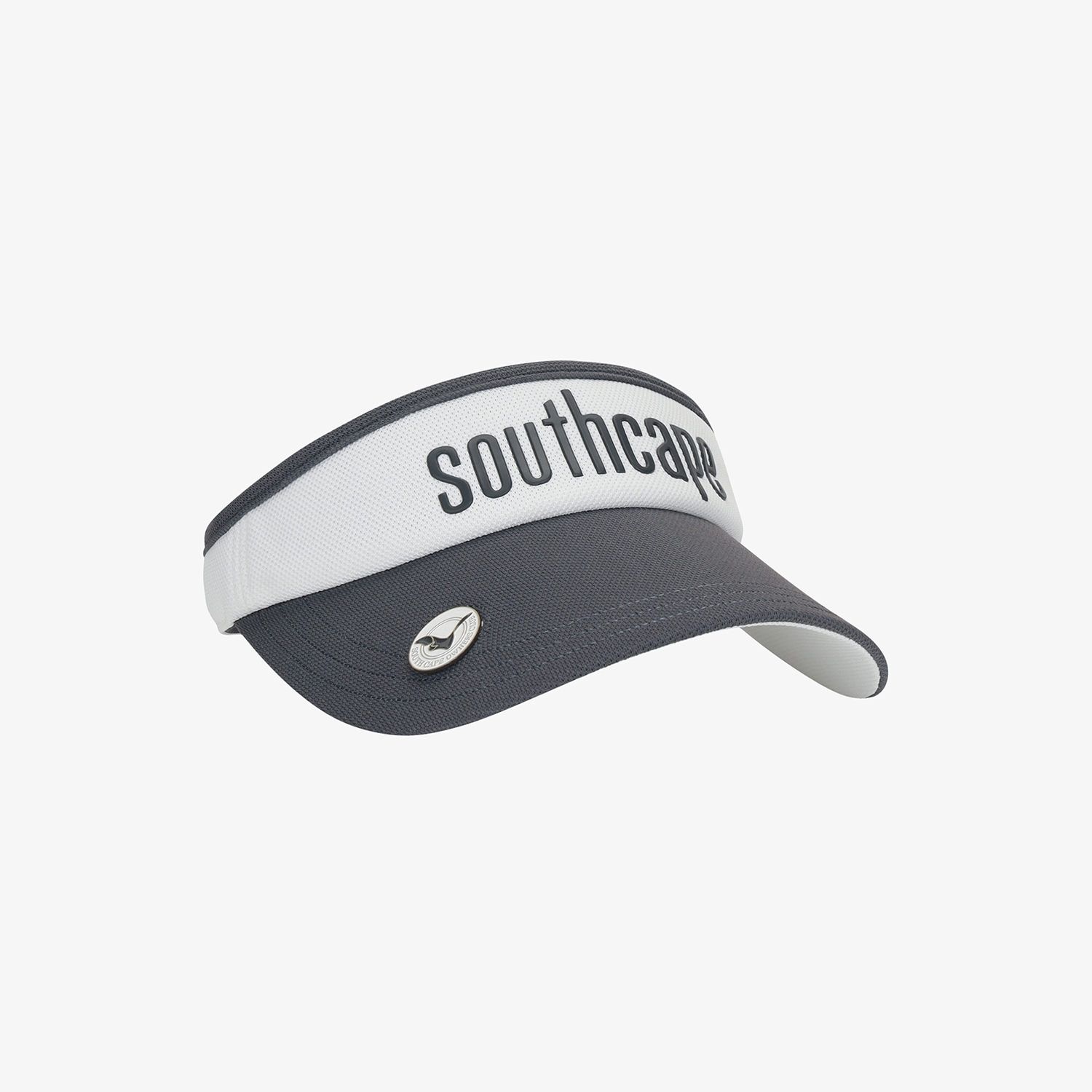Mũ golf nữ kiểu visor màu xám phối trắng — ảnh 3