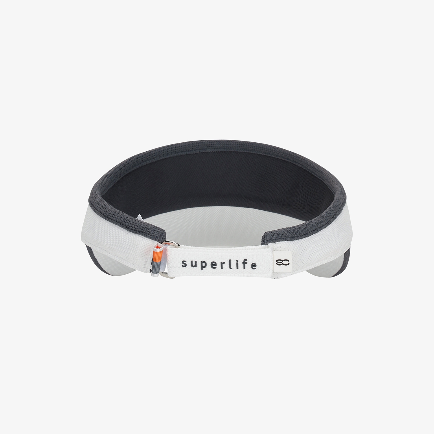 Mũ golf nữ kiểu visor màu xám phối trắng — ảnh 5