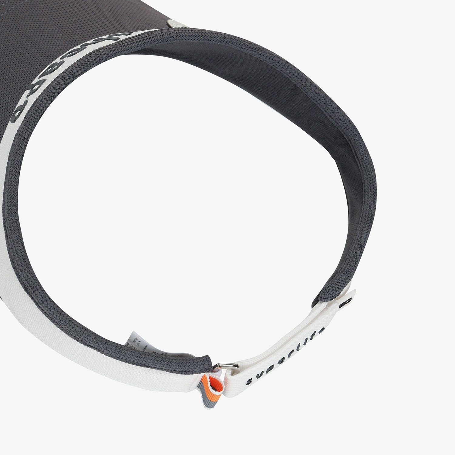 Mũ golf nữ kiểu visor màu xám phối trắng — ảnh 6