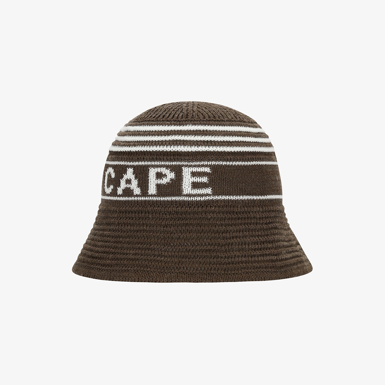 Mũ bucket len sọc chữ Southcape màu nâu đậm — ảnh 4