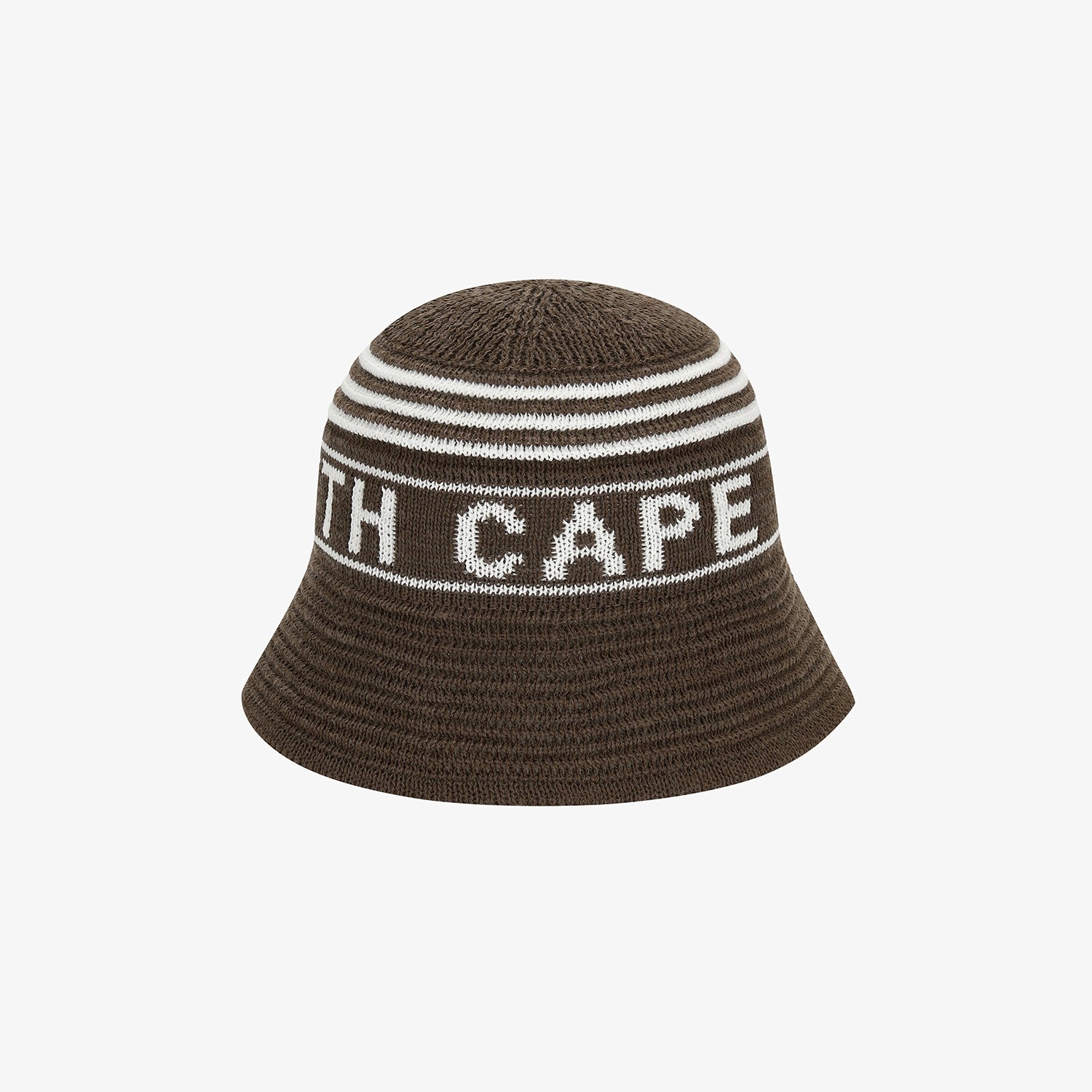 Mũ bucket len sọc chữ Southcape màu nâu đậm — ảnh 3