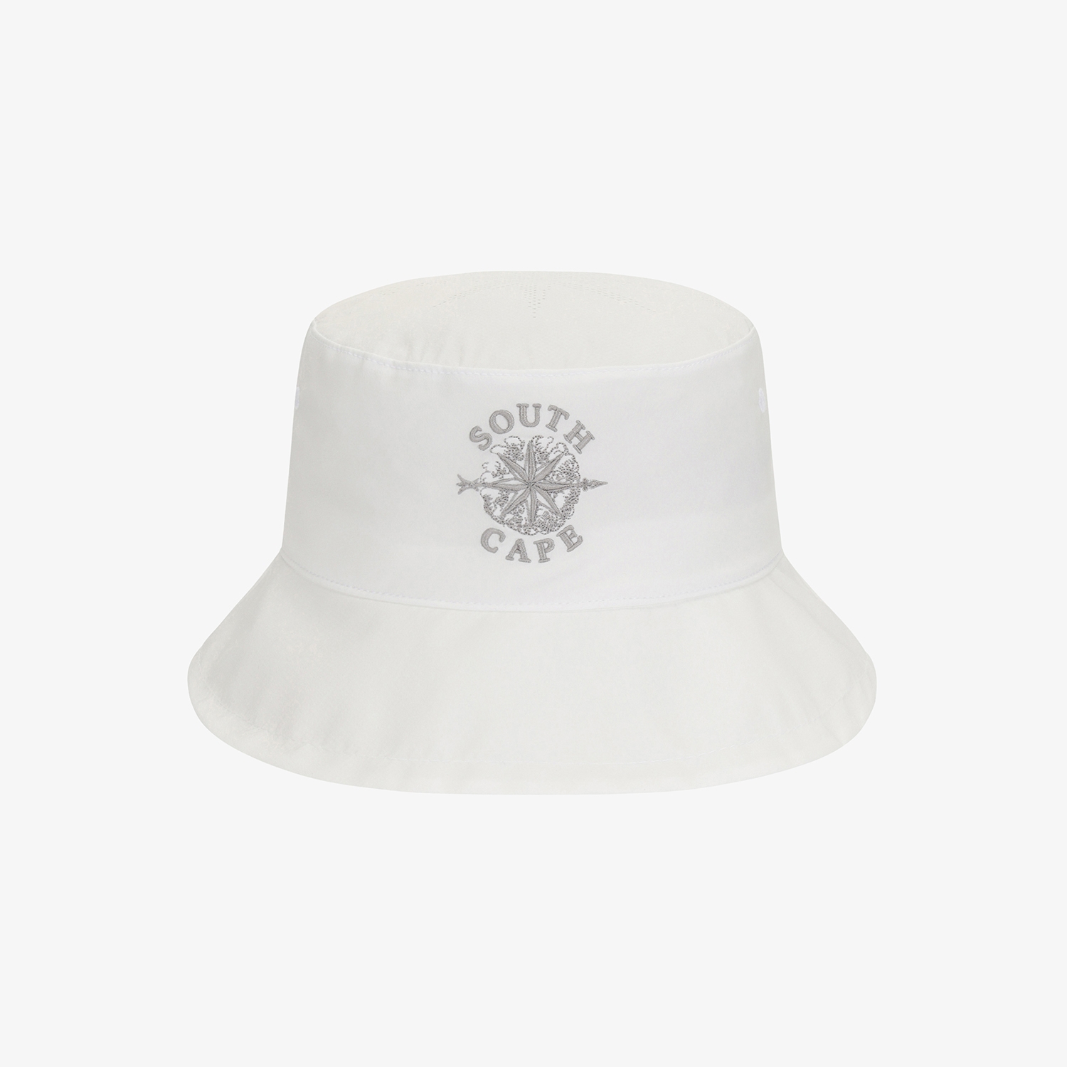 Mũ golf nữ vành rộng màu trắng logo chữ Southcape — ảnh 3