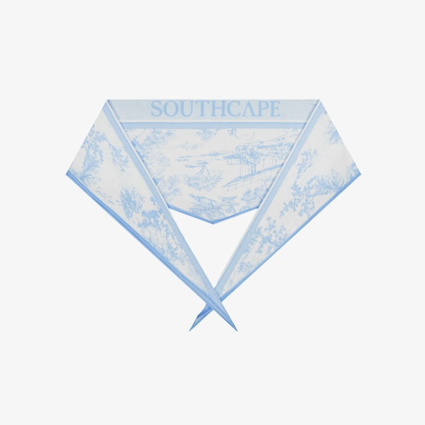 Khăn quàng golf nữ họa tiết xanh dương nhạt — Southcape | Seoul Golf Fashion