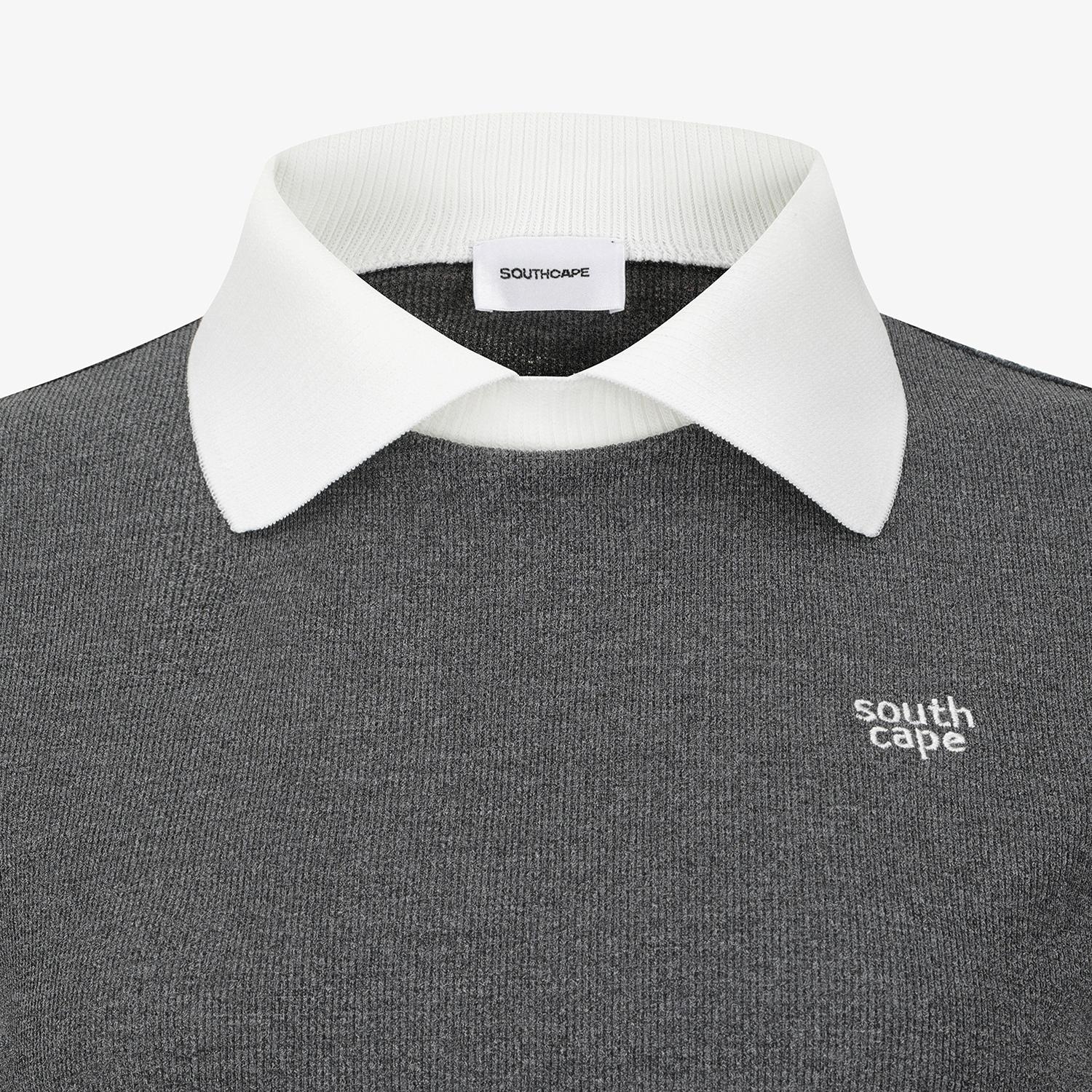 Áo golf nữ tay dài cổ bẻ trắng màu xám — ảnh 4