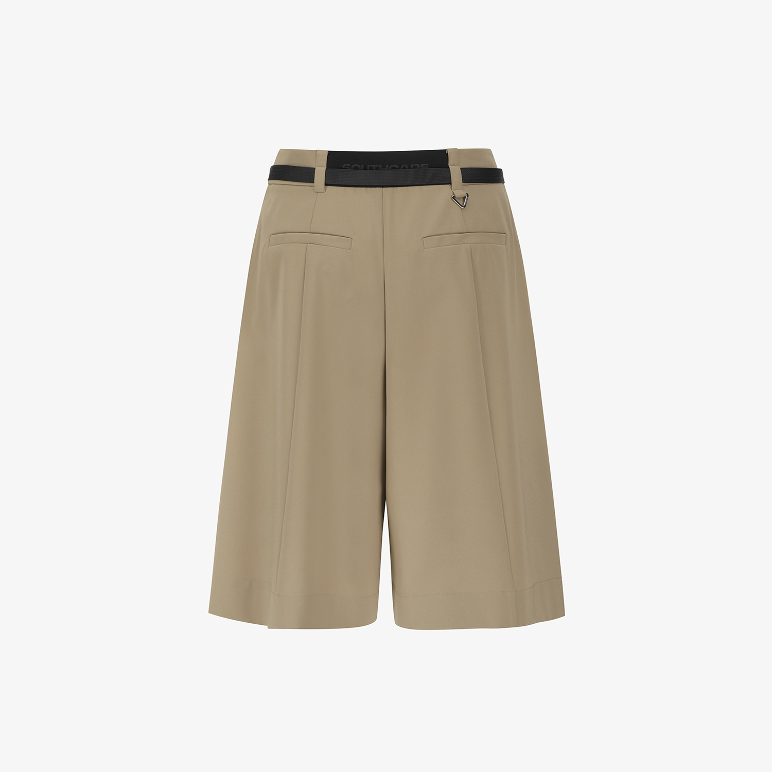 Quần golf nữ ống rộng màu be kèm thắt lưng đen — ảnh 3