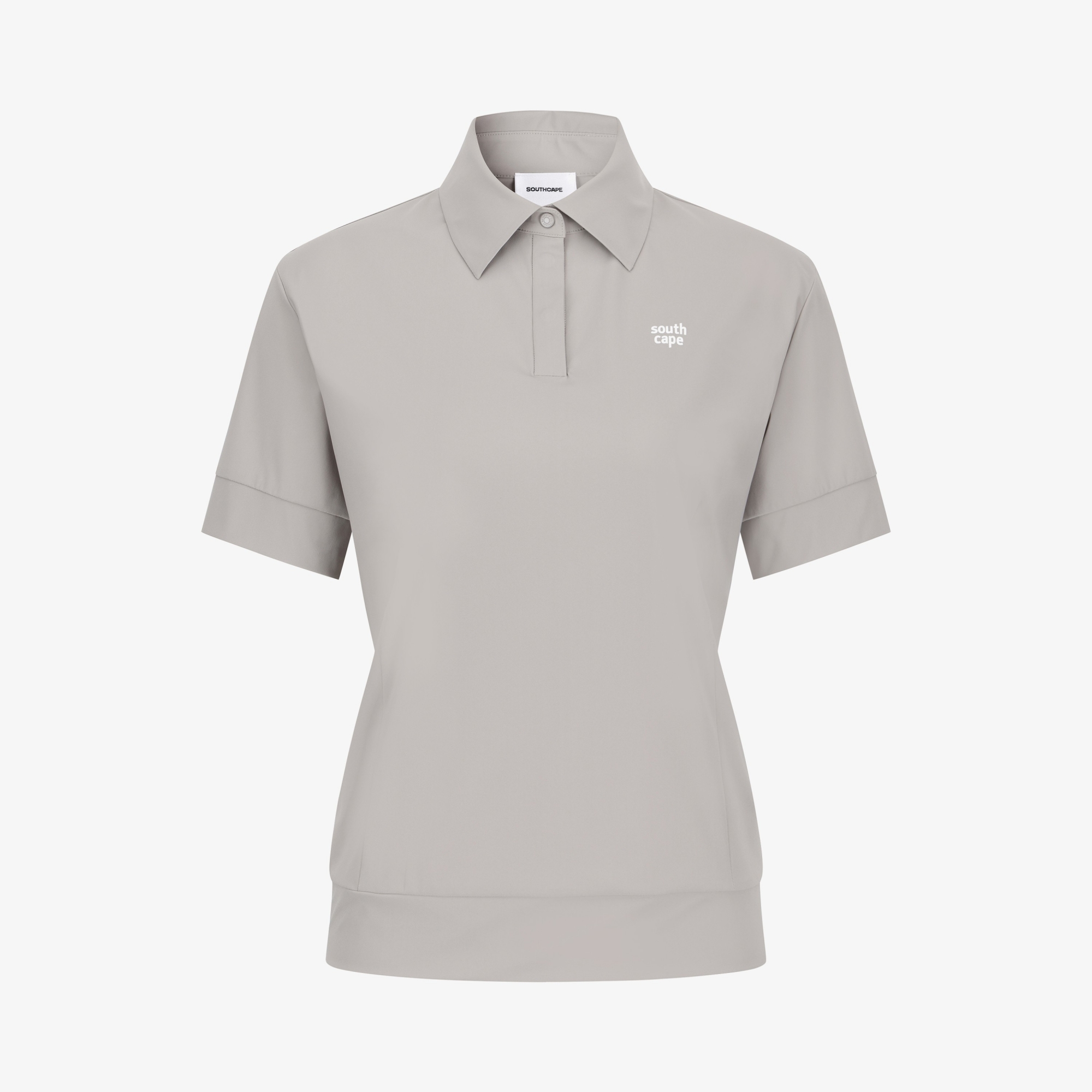 Áo golf nữ cổ bẻ tay ngắn màu xám — ảnh 2