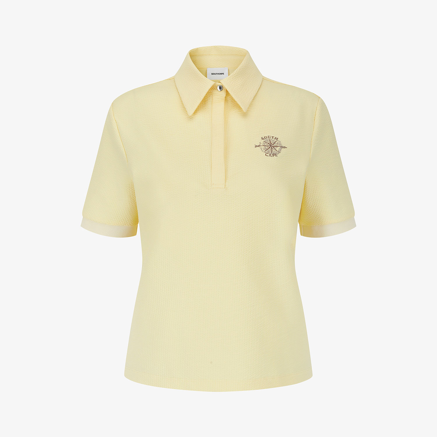 Áo golf nữ cổ bẻ tay ngắn màu vàng nhạt — ảnh 2