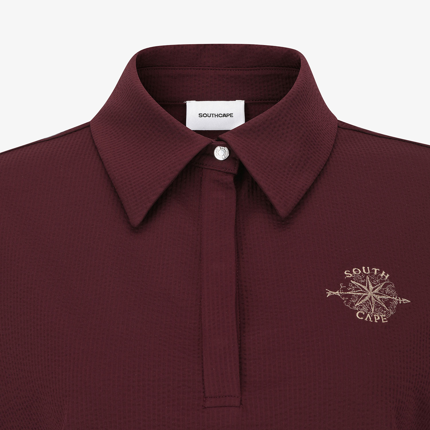 Áo golf nữ cổ bẻ tay ngắn màu đỏ rượu vang — ảnh 4