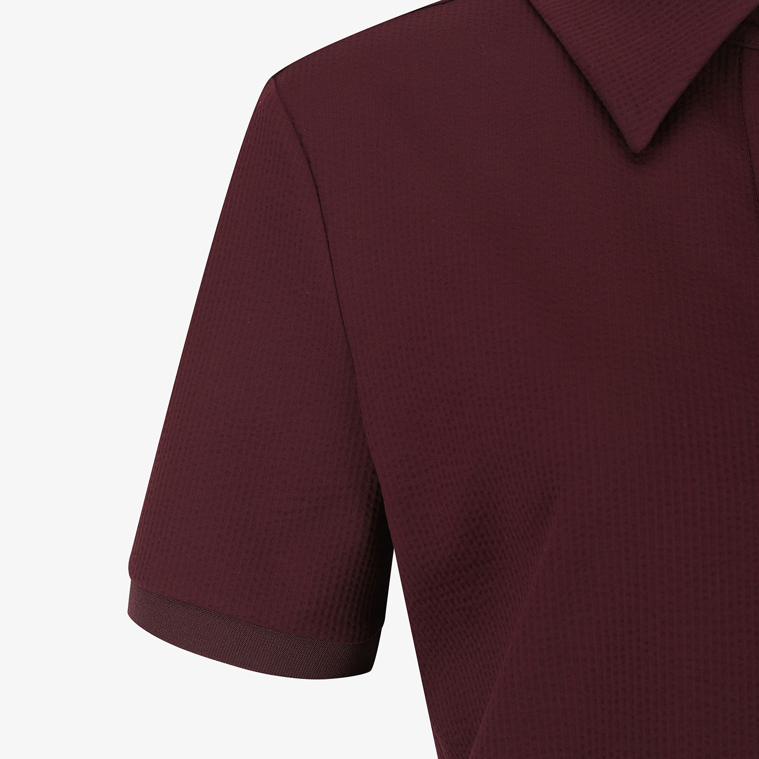 Áo golf nữ cổ bẻ tay ngắn màu đỏ rượu vang — ảnh 5