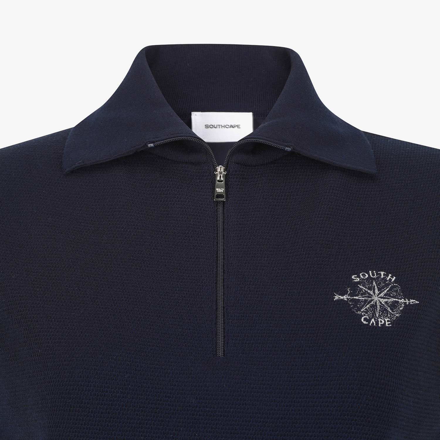 Áo vest golf nữ cổ bẻ dây kéo màu xanh navy đậm — ảnh 4