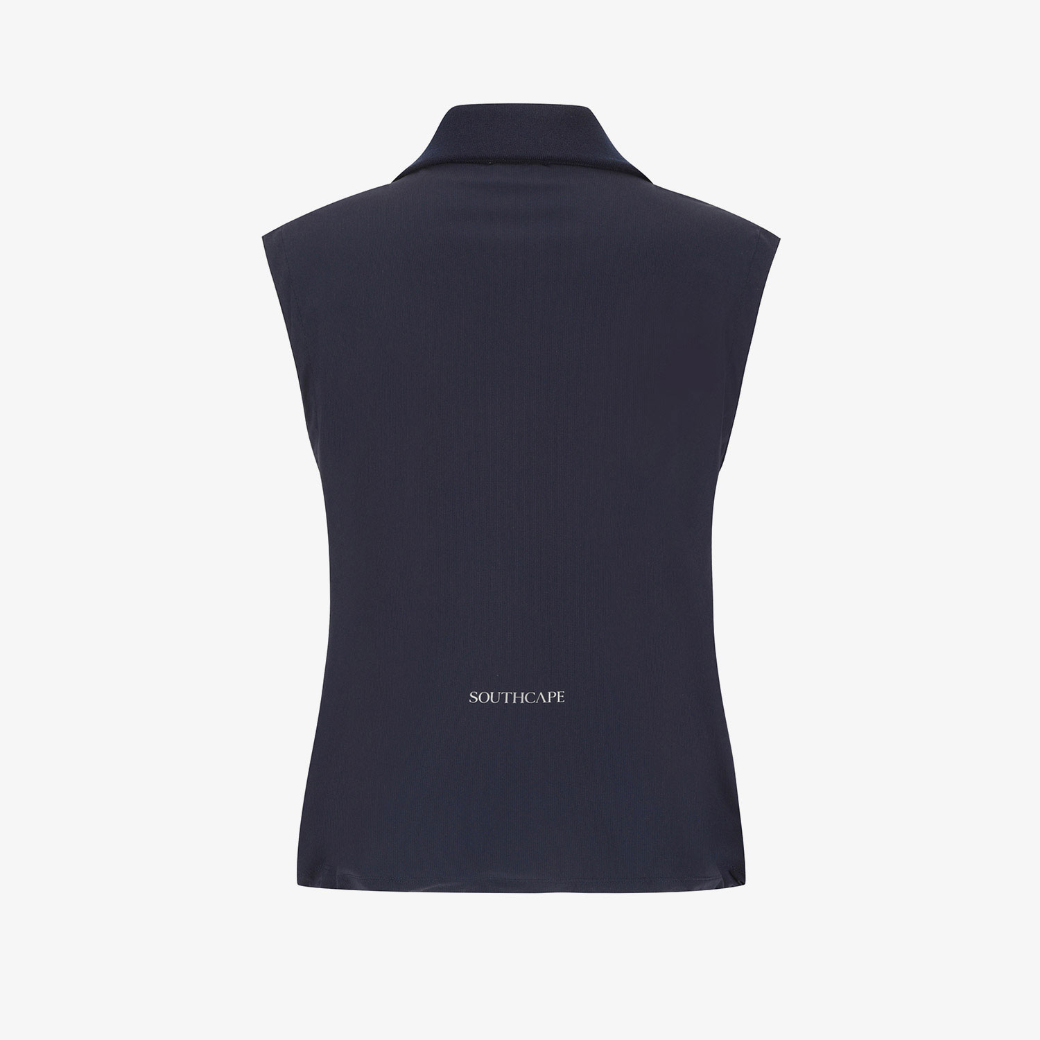 Áo vest golf nữ cổ bẻ dây kéo màu xanh navy đậm — ảnh 3