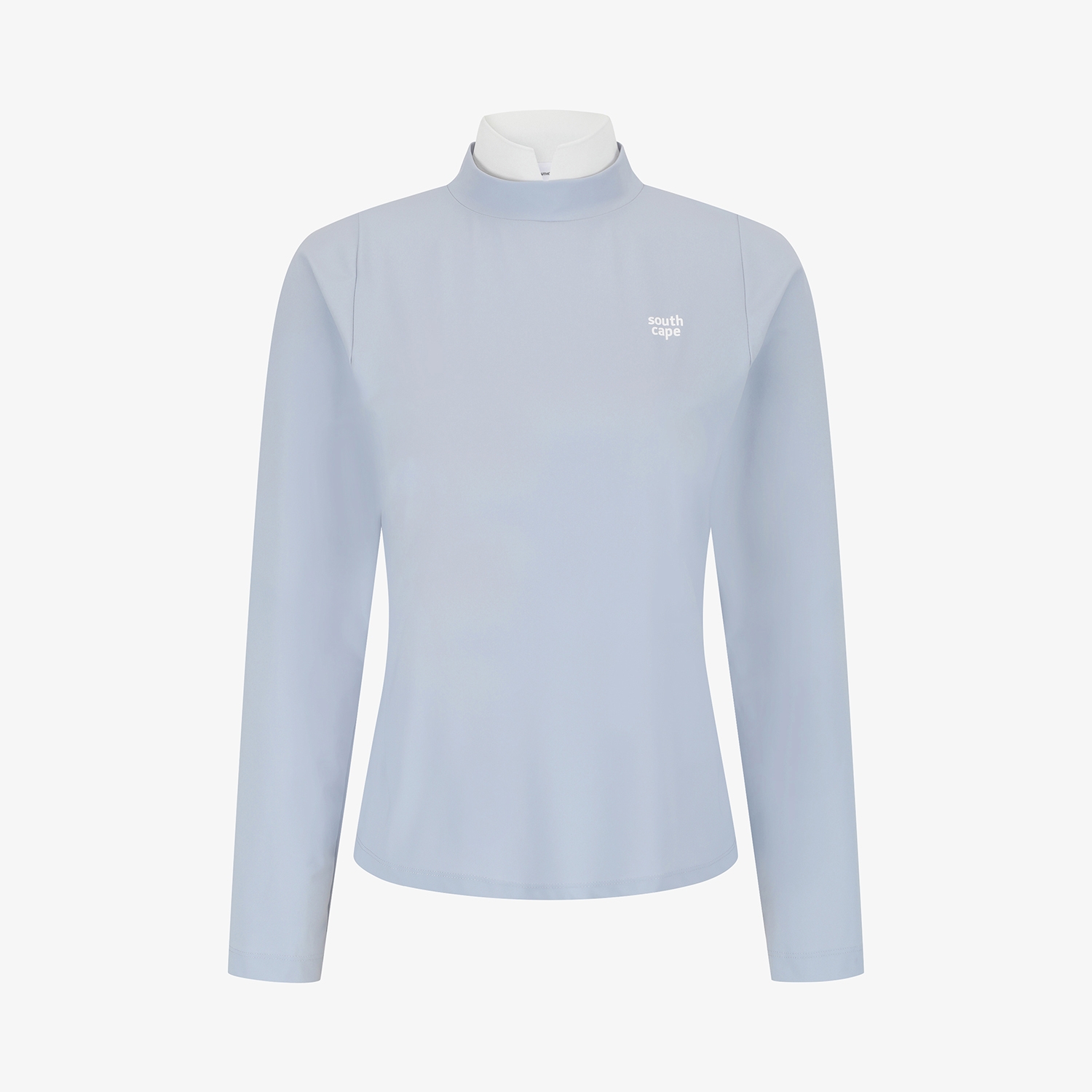 Áo golf nữ cổ cao tay dài màu xanh nhạt — ảnh 2