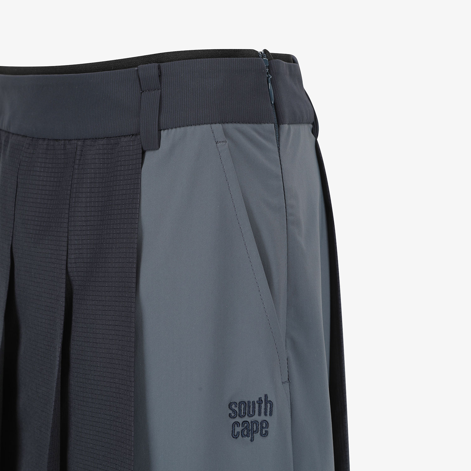 Chân váy golf nữ xếp ly phối màu xám — ảnh 5